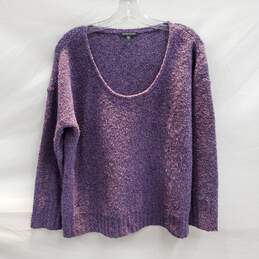 Eileen Fisher Purple Merino Wool Blend Pullover Sweater Size S