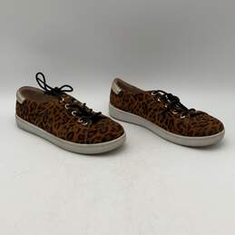Paige Womens Brown Leopard Print Low Top Lace Up Sneakers Shoes Size 8 alternative image
