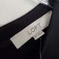 LOFT Black Sleeveless Knit Belted Dress WM Size 6 NWT image number 3