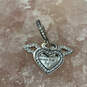Designer Pandora S925 ALE Sterling Silver Heart & Angel Wings Beaded Charm image number 1