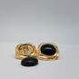 14k Gold Black Gemstone Post Earring 2pcs 8.0g image number 3