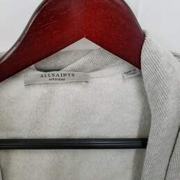 AllSaints Grey Cardigan Size Medium alternative image