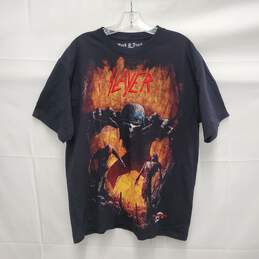 Slayer Rock & Death Black Logo 100% Cotton T-Shirt Size L