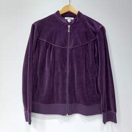 Women's Purple Zip Up Jacket Size M