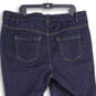 Womens Blue Denim Dark Wash 5-Pocket Design Straight Leg Jeans Size 20A image number 4