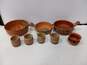 Bundle of Clay Pottery 3 Bowls 4 Cups image number 1