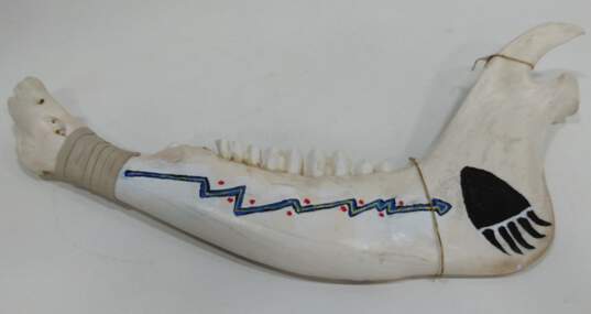 Hand Painted Prong Horn Antelope Jawbone image number 7
