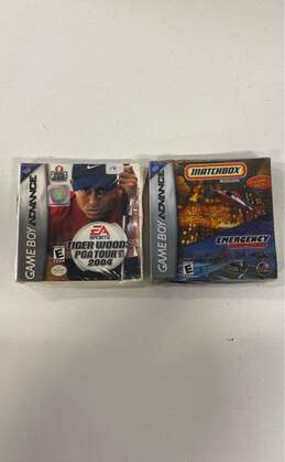 Lot of 2 Sealed Game Boy Advance Games - Tiger Woods 2004 & Matchbox Missions