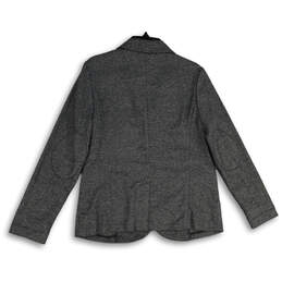 Womens Gray Notch Lapel Flap Pocket Long Sleeve Two Button Blazer Size M alternative image