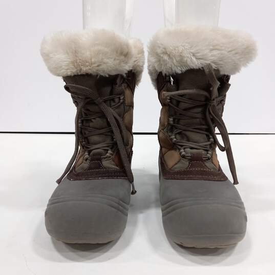 Women's Columbia Brown Faux Fur Boots Size 9 image number 1