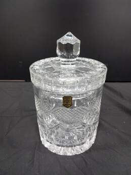 24% Lead Crystal Round Biscuit Jar With Lid