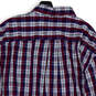 Mens Multicolor Plaid Long Sleeve Pocket Collared Button-Up Shirt Size XXL image number 4