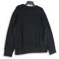 Mens Black Ribbed Long Sleeve Crew Neck Pullover Sweater Size XL image number 2
