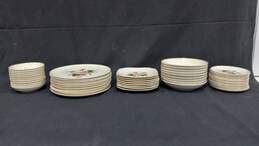 42 Piece Moss Rose by Edwin Knowles Dinnerware Plate & Bowl Set