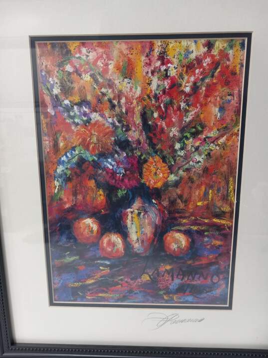 Framed Impressionist Oil Pastel Floral Still Life Art Print By Joe Lamanno image number 3
