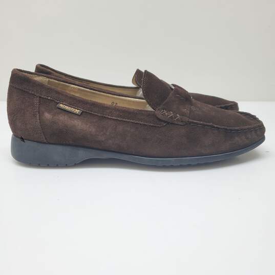 Mephisto Cool Air Suede Loafers in Brown Women's 10 image number 1