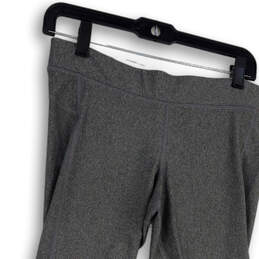 Womens Gray Regular Fit Elastic Waist Pull-On Compression Leggings Size L