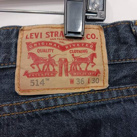 Levis 514 Men's Jeans Size W36 L30 image number 3