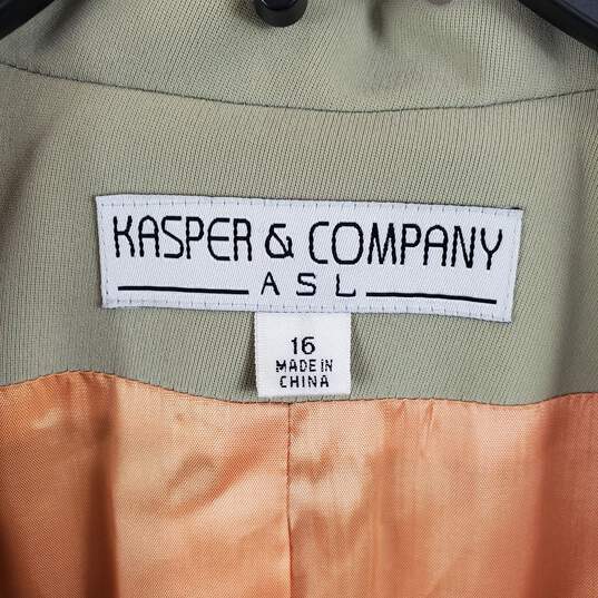 Kasper & Company Women Green Blazer Sz 16 NWT image number 2