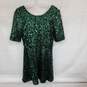 Wm French Connection Green Sequence Skating Party Dress Sz 8 image number 1