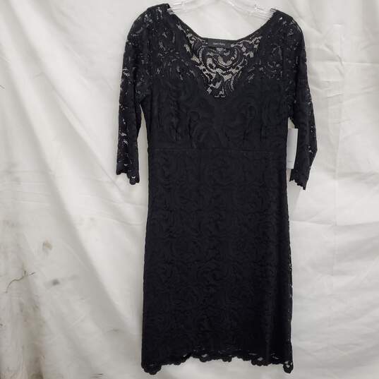 Karen Kane Black Lace V-Neck 3/4 Sleeve Dress Women's Size L NWT image number 1