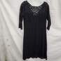Karen Kane Black Lace V-Neck 3/4 Sleeve Dress Women's Size L NWT image number 1