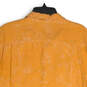 Mens Orange Floral Spread Collar Short Sleeve Button-Up Shirt Size XL image number 4