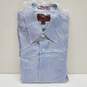 Vintage Nordstrom Classic Pinpoint Cotton LS Blue Shirt Men's 32 image number 1