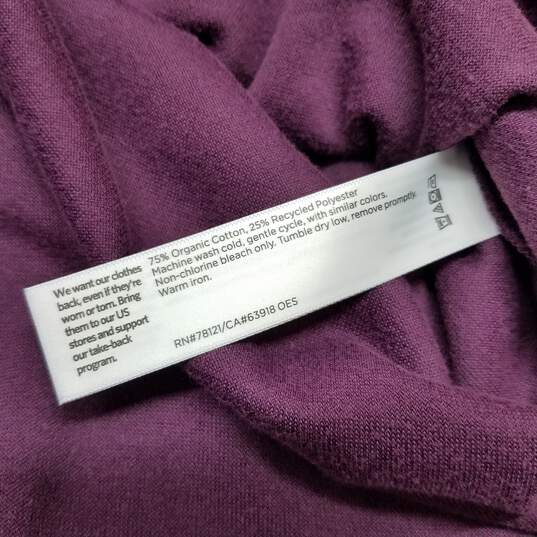 Eileen Fisher purple velour turtleneck sweater petite M image number 5
