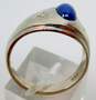 Vintage 14K White Gold Star Sapphire & Diamond Accent Ring 5.8g image number 2
