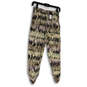 NWT Womens Multicolor Animal Print Drawstring Cropped Pants Size Medium image number 1