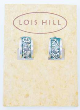Lois Hill Sterling Silver Scroll Mini Hoop Earrings 12.4g