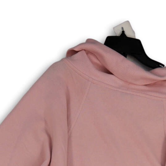 NWT Womens Pink Long Band Sleeve Cowl Neck Pullover Sweatshirt Size S image number 4