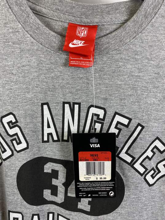 Nike Men Gray LA Raiders T-shirt L NWT image number 3