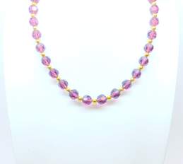 Vintage Lisner Purple Crystal Necklace & Coro Rhinestone Earrings w/ Fashion Rhinestone Brooch 68.5g alternative image
