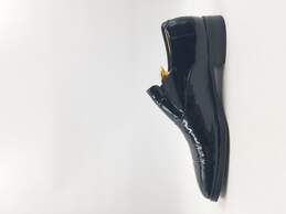 Ermenegildo Zegna Black Patent Loafers M 8D COA alternative image