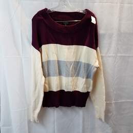 Lucky Brand Women's Color-Block Stripe Cotton Sweater Size M