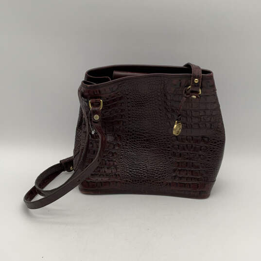 Womens Brown Animal Print Inner Zip Pocket Double Strap Shoulder Bag image number 1