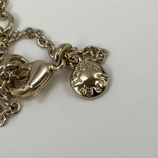 Designer J. Crew Gold-Tone Link Chain Rhinestones Statement Necklace image number 4