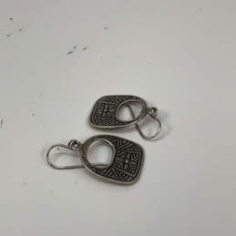 Designer Silpada 925 Sterling Silver Etched Floral Basket Drop Earrings alternative image