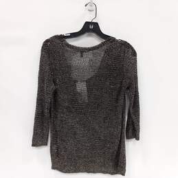 Eileen Fisher Women's Variegated Links Sparkle Long Sleeve Top Size XS NWT alternative image