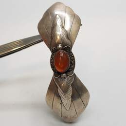 Sterling Silver Amber-Like Hair Clip 19.4g DAMAGED