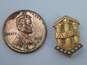 VNTG 10K Yellow Gold Seed Pearl Fraternity Pin 2.3g image number 2
