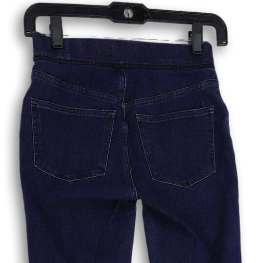 Womens Blue Denim Dark Wash Tapered Leg Pull-On Jegging Jeans Size 26 image number 4