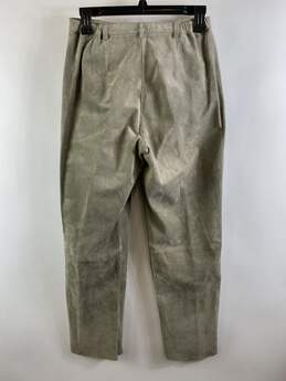 J. Jill Green Raw Leather Pants 6 alternative image