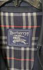 Vintage Burberry Women Navy Blue Trench Coat Size 12 image number 2