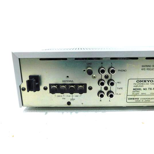 VNTG Onkyo Brand TX-15 Model FM Stereo/AM Tuner Amplifier w/ Power Cable image number 11
