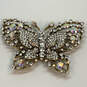 Designer Kirks Folly Gold-Tone Crystal Stone Modern Butterfly Brooch Pin image number 3