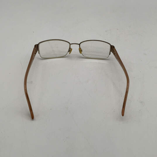 Womens AK5003 Rose Gold Half Rimless Frame Rectangle Reading Eyeglasses image number 3