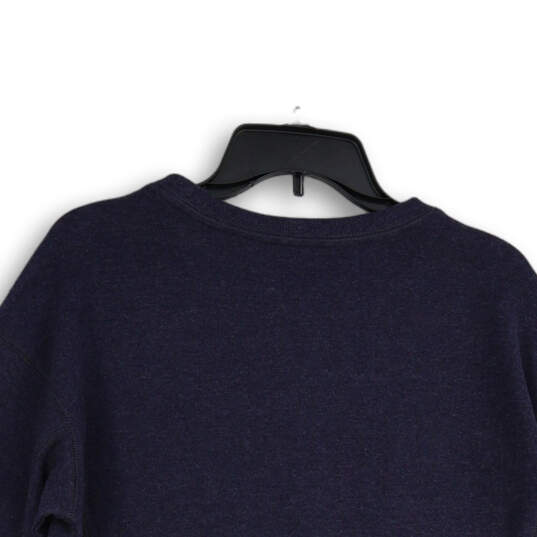 NWT Womens Navy Social Crew Neck Long Sleeve Pullover Sweatshirt Size M image number 4